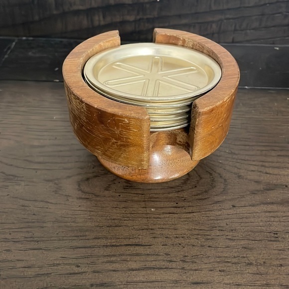 Solid American Walnut Other - Solid American Walnut Coaster Set- Vintage‎